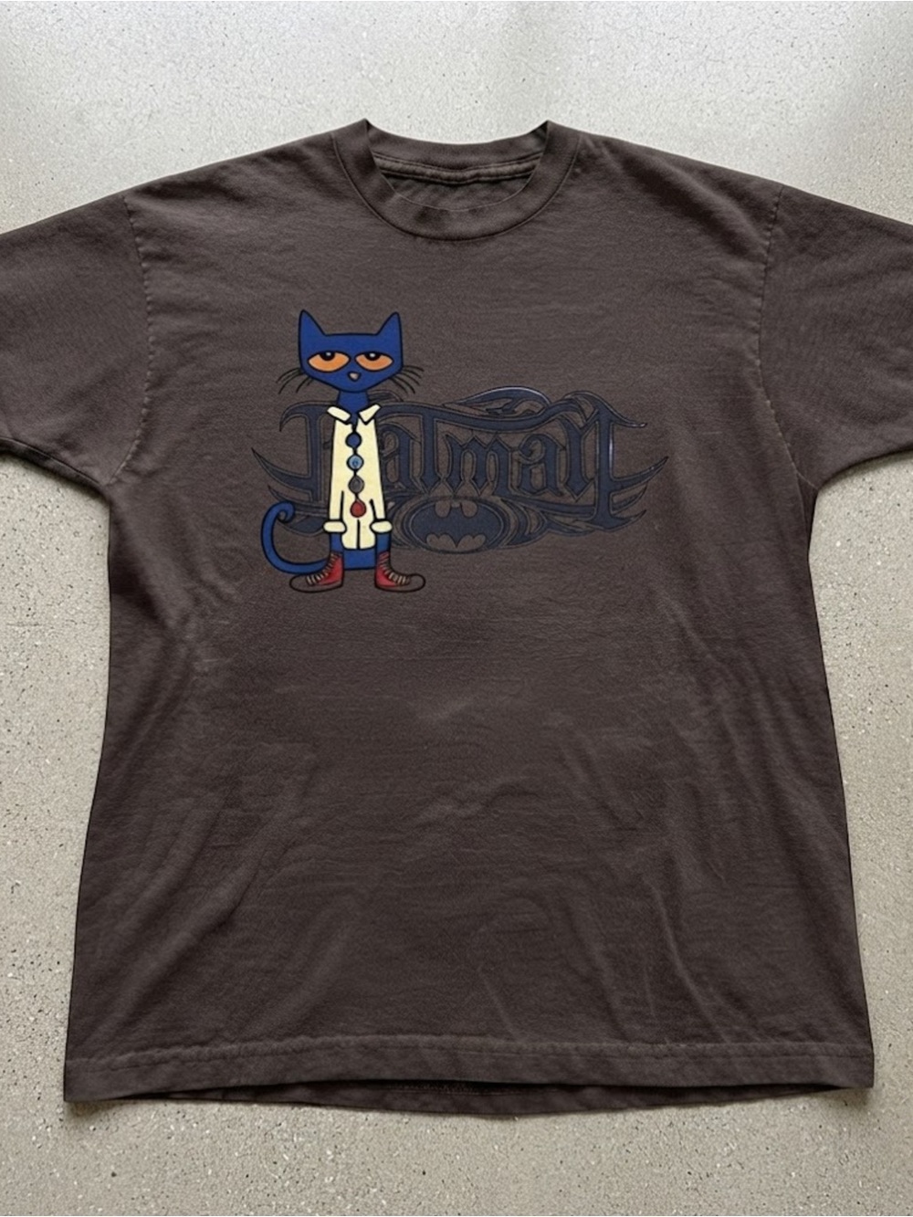 Blue Cat Superhero Graphic Parody Cartoon Art Gildan T-Shirt